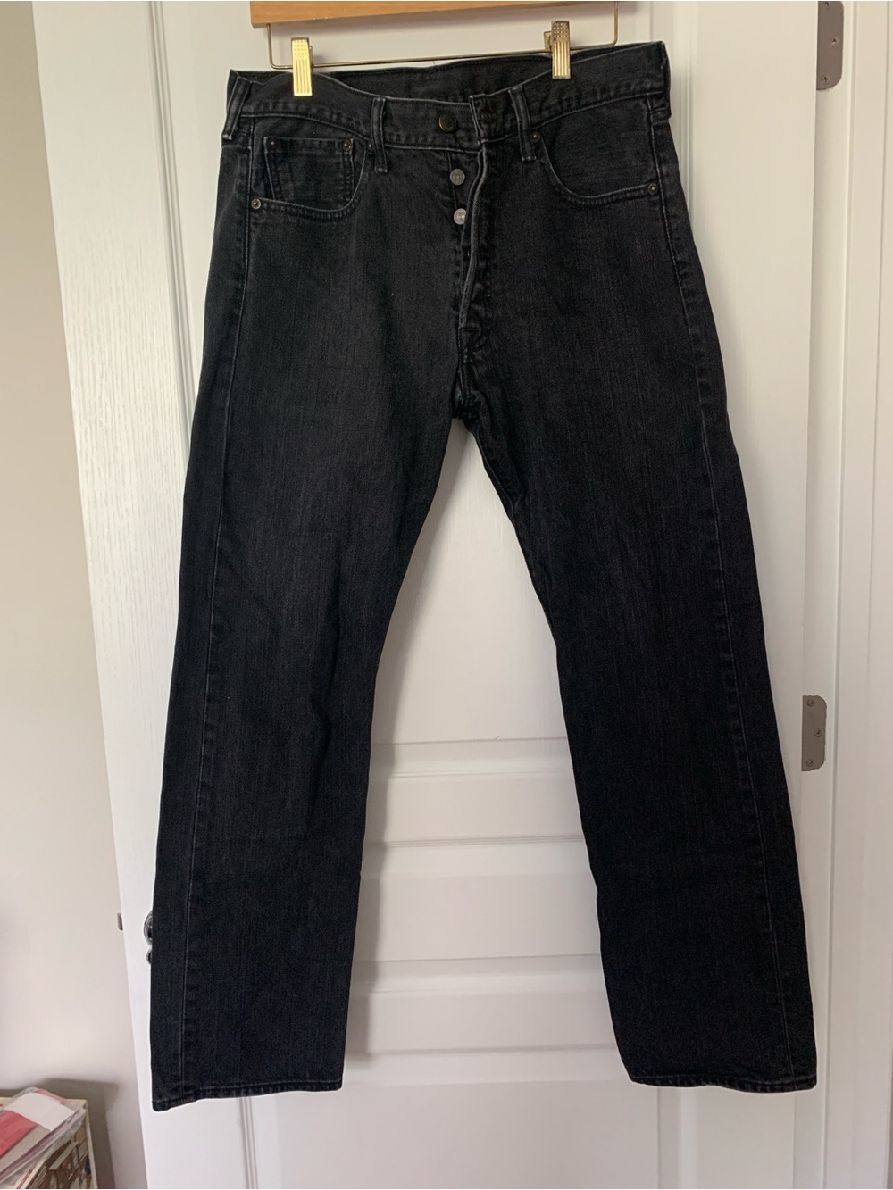 Men's Black Straight-Leg Jeans - Classic Everyday Style